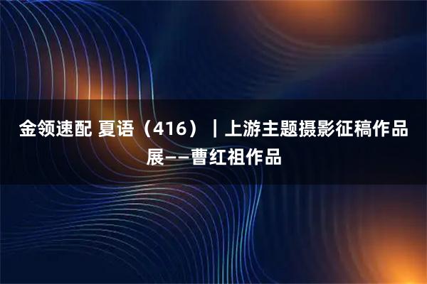 金领速配 夏语（416）｜上游主题摄影征稿作品展——曹红祖作品